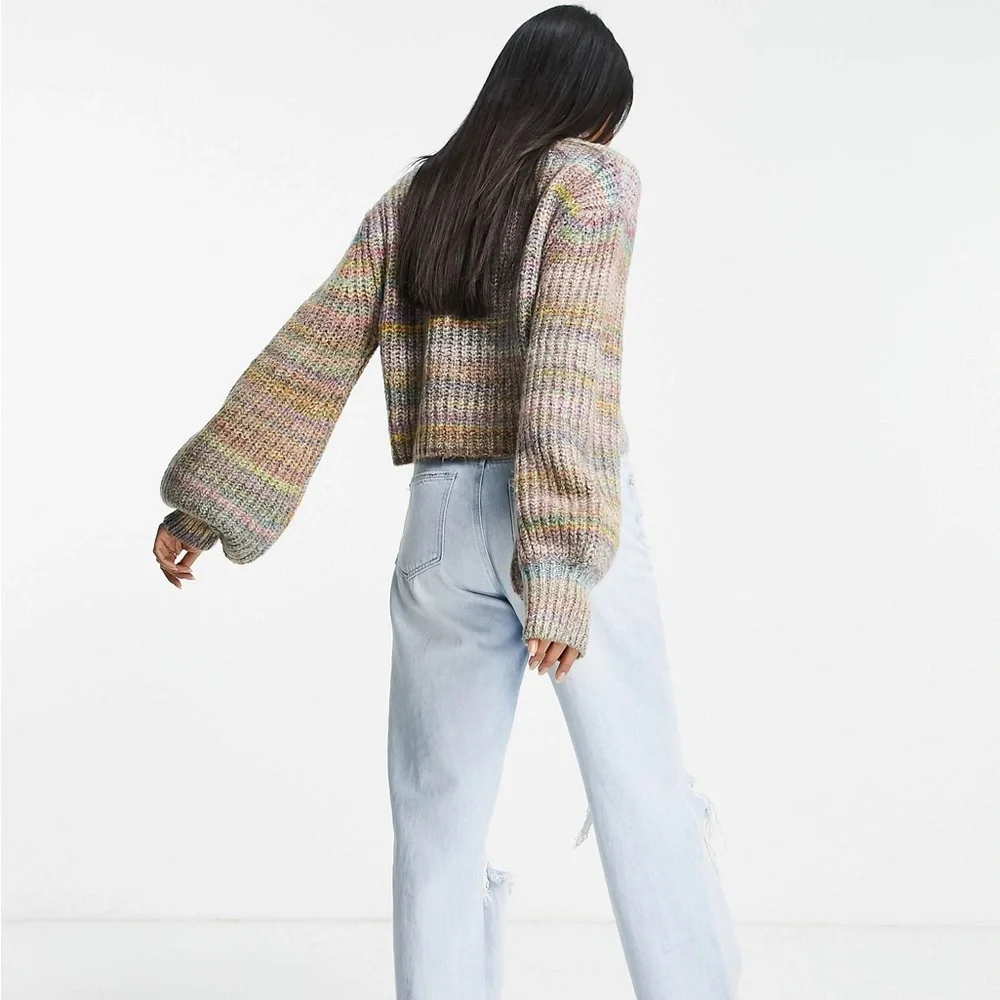 ASOS Topshop Women’s Knit Space Dye Rollneck Pullover Sweater Size 8-10 Medium